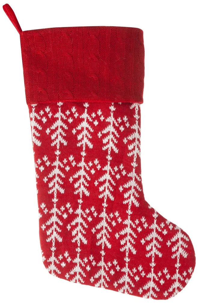 VIANOČNÁ PONOŽKA NA KRB TREE 18,8X50CM VZOROVANÁ