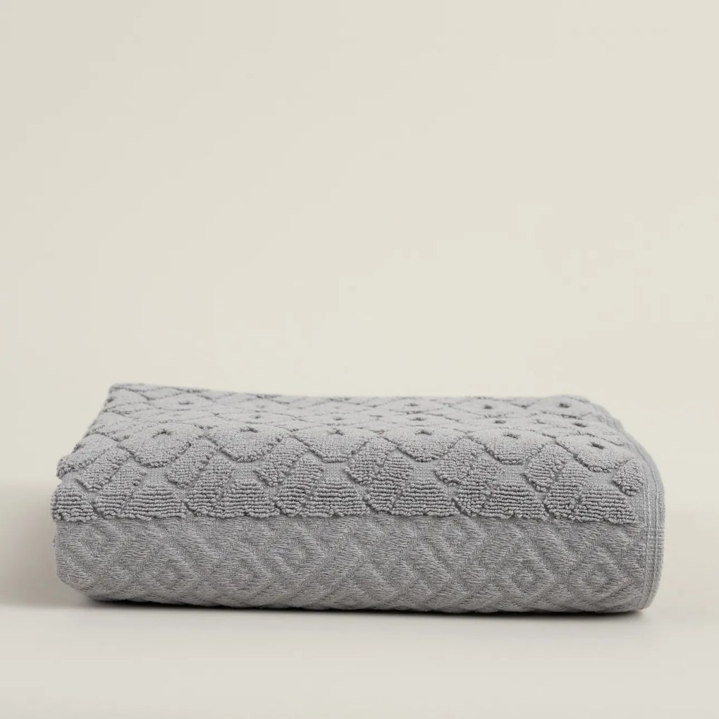 Uterák Lattice 70x140 cm stone grey