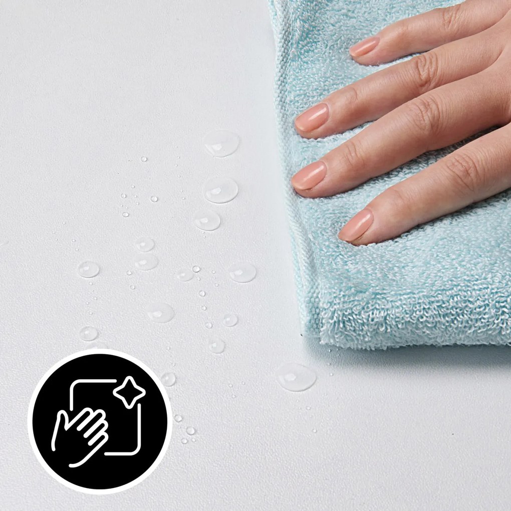 Nočný stolík ELOISE s podsvietením, 54x39x28cm, biela Casaria