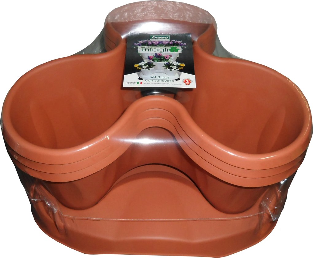 BAMA Kvetináč modulárny TRIFOGLIO, farba terracotta