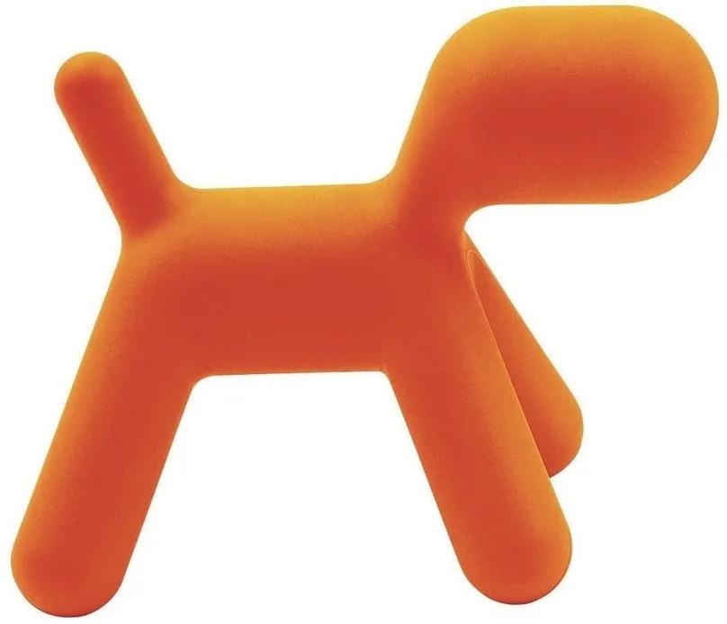 Oranžová detská stolička v tvare psa Magis Puppy, výška 34,5 cm