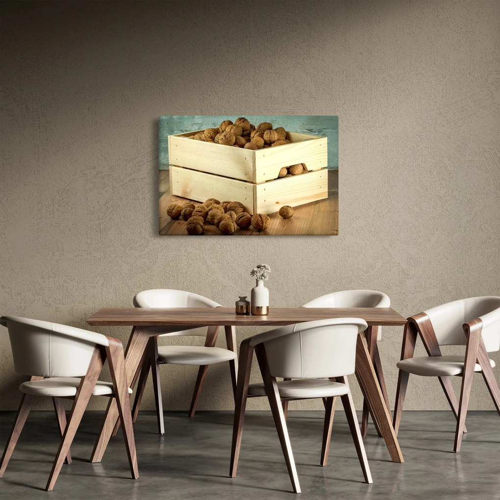 Obraz - Jesenné zátišie s orechmi (90x60 cm)