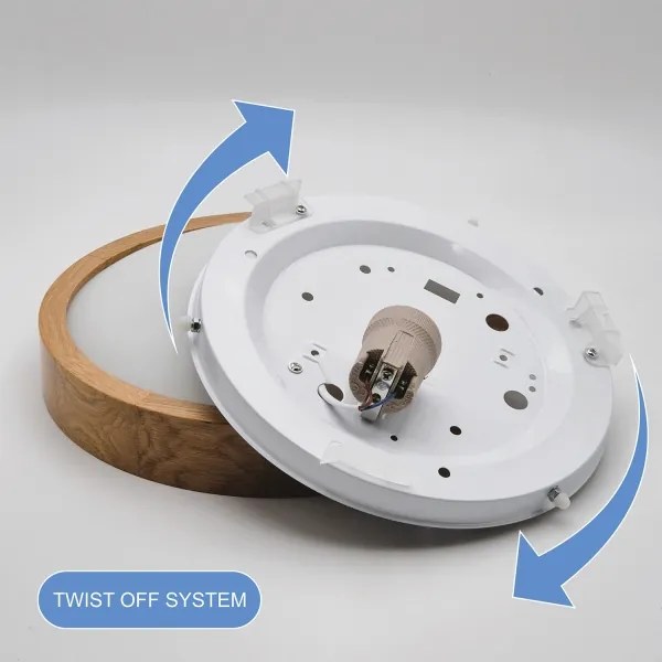 Stropné svietidlo OAK SLIM 1xE27/60W/230V dub, pr. 27 cm