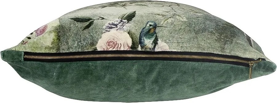 Zamatový vankúš s vtáčikmi u hniezda - 45 * 45 * 15cm