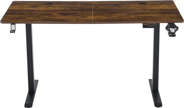 Elektrický výškovo nastaviteľný herný stôl SHADOW GAMER RUSTIC