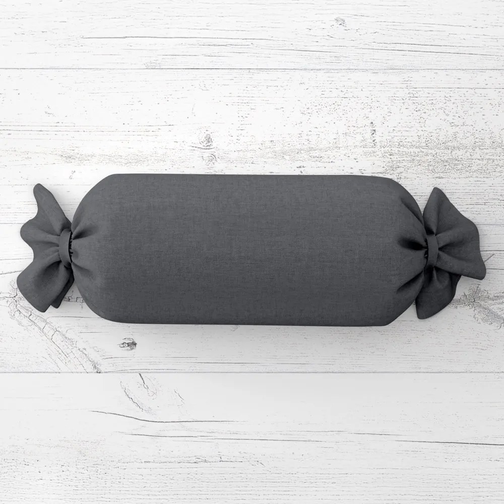 Biante Vankúš valec bonbon Rongo RG-076 Sivý 15x40 cm