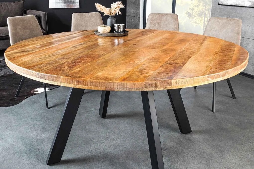 Okrúhly jedálenský stôl Thunder 140 cm mango