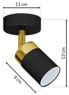 Bodové svietidlo JOKER 1xGU10/25W/230V čierna/zlatá