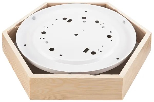 Stropné svietidlo HEX NATURAL 2xE27/60W/230V pr. 43 cm borovica