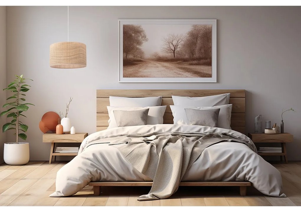 Závesné svietidlo Rattan, 1x ratanové tienidlo, (fi 35cm), w