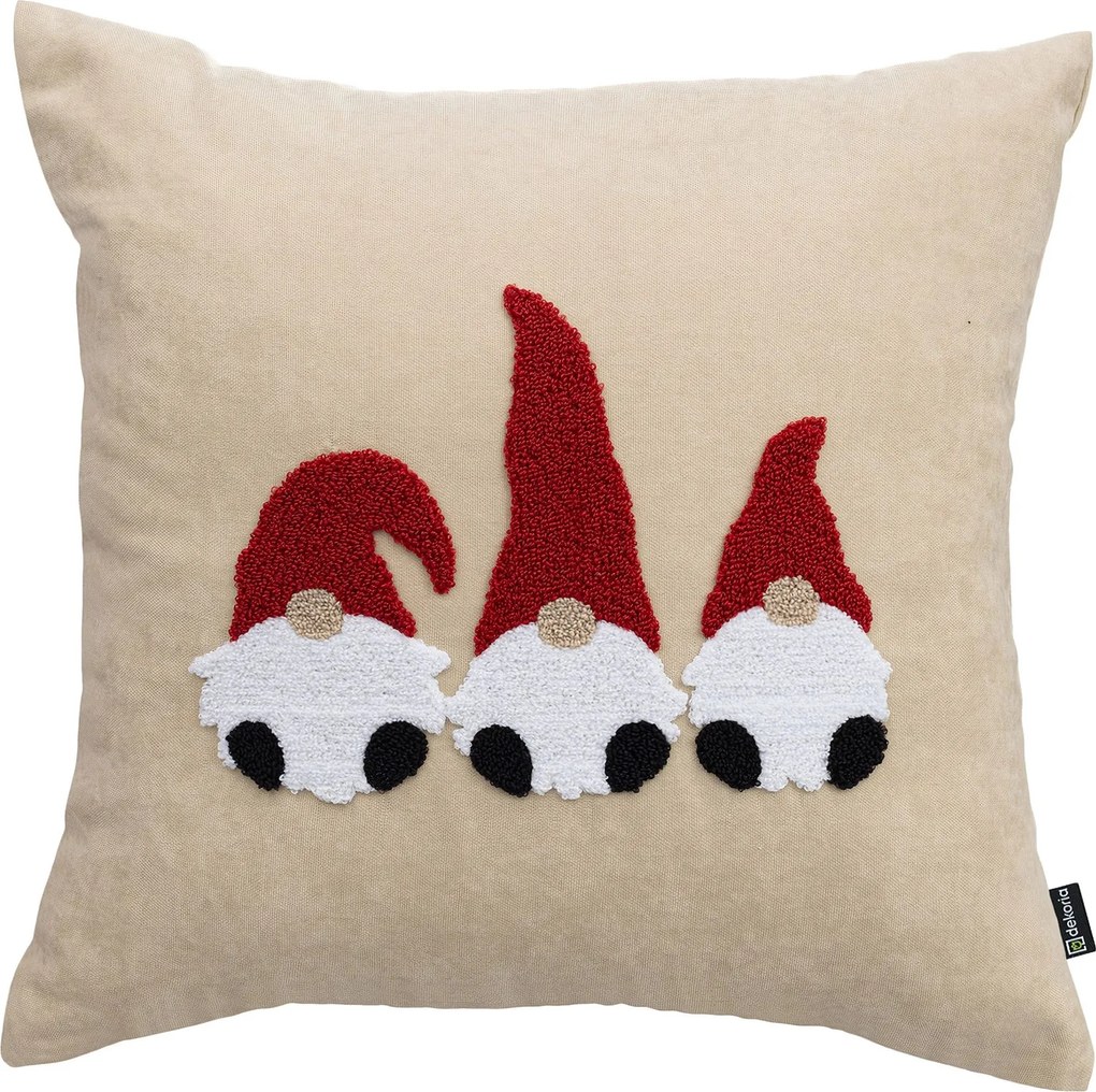 Obliečka na vankúš Jolly Gnomes Red 43x43 cm