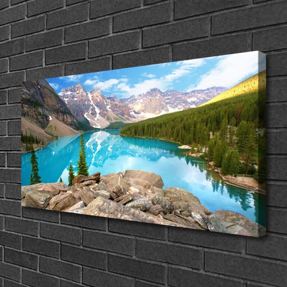 Obraz na plátne Hory jazero príroda 140x70 cm