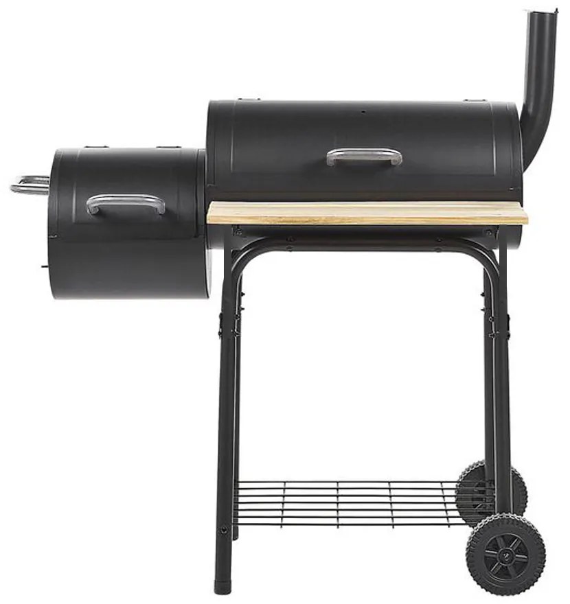 2 v 1 BBQ gril a smoker na drevené uhlie