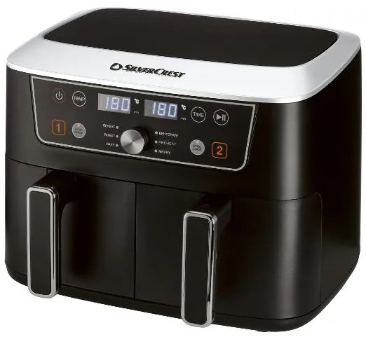 Silvercrest®  Dvojzónová teplovzdušná fritéza Shfdd 2600 B2  (100395850)