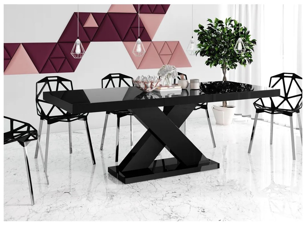 Luxusný rozkladací jedálenský stôl  XENON 140-188cm LESK viac farieb