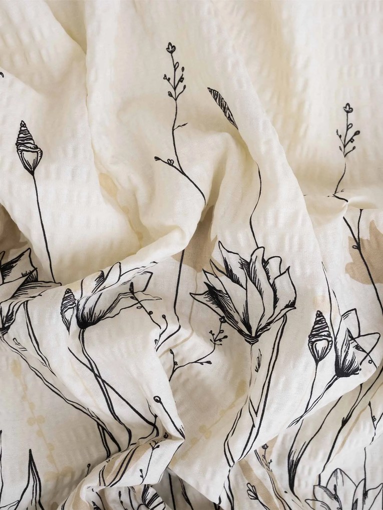 Krepové obliečky Renforcé - Aneta béžová 140 × 200 cm, 70 x 90 cm