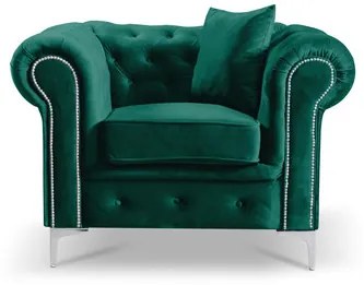 Kreslo Roma Chesterfield Zelená