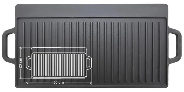 Grilovací plát obojstranný 50x23 cm