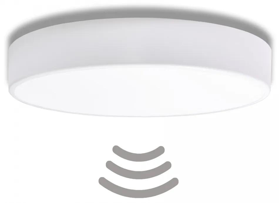 TEMAR Prisadené stropné osvetlenie CLEO s čidlom, 4xE27, 40W, 50cm, okrúhle, biele