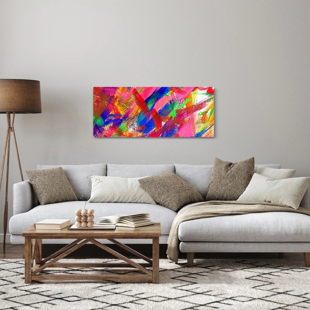 Obraz - Farebná abstrakcia (120x50 cm)