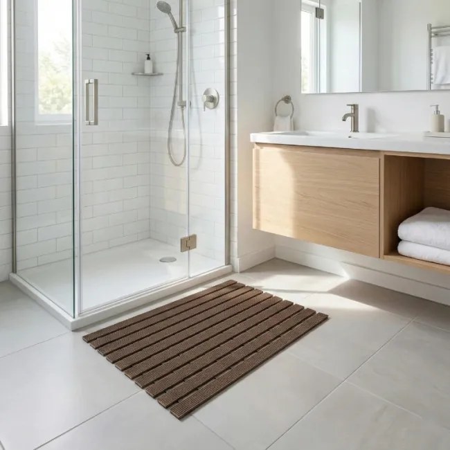 Kúpeľňová predložka hnedá