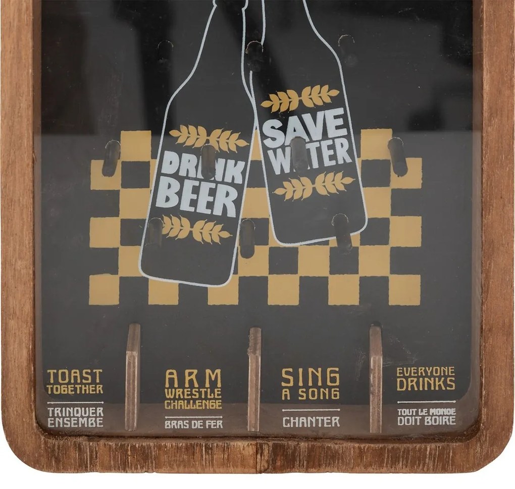 Drevený otvárač na fľaše Bottle, 39x17,5 cm