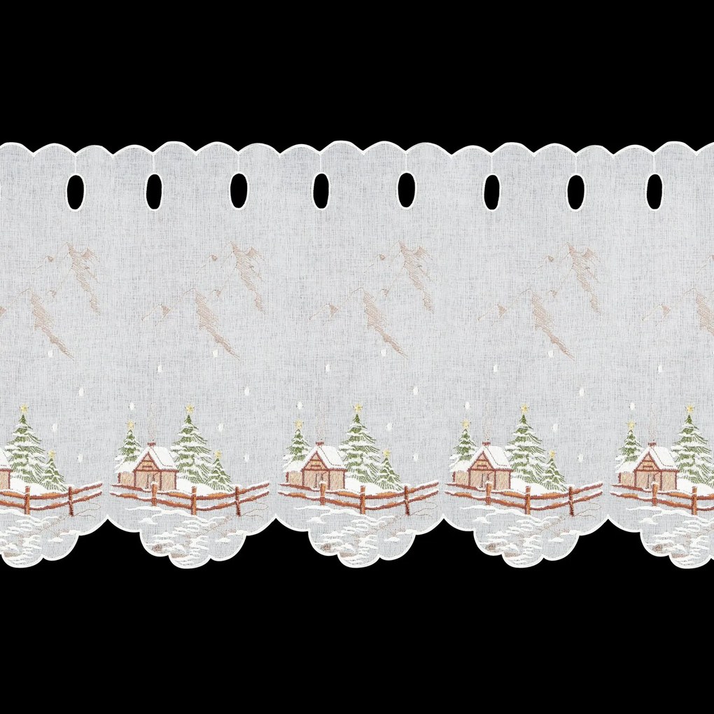 KRÁTKA ZÁCLONA NA PÚTKACH XMAS17 145X40 CM VZOROVANÁ