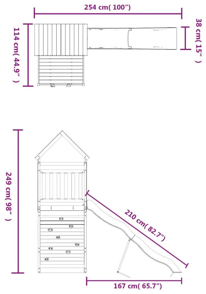 Vonkajšia súprava na hranie drevo douglas