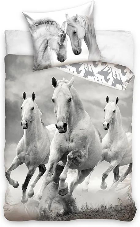 HOD Bavlnené obliečky 3D/Foto HORSES 140x200cm