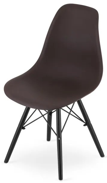 Set jedálenských stoličiek OSAKA kávové (čierne nohy) 4ks