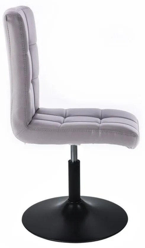LuxuryForm DESIGN Stolička TOLEDO na čiernom tanieri - sivá
