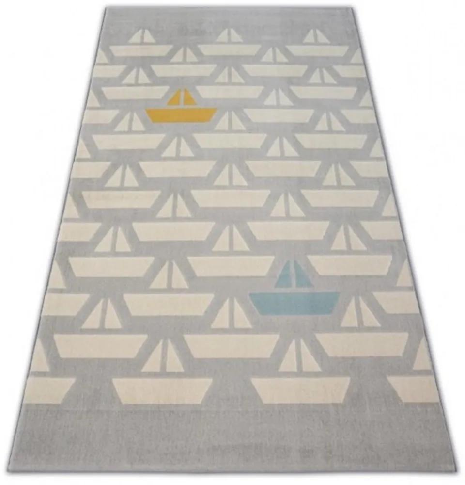 Detský kusový koberec PP Lodičky sivá 120x170cm