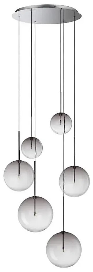 Ideal Lux - LED Luster na lanku EQUINOXE 6xG4/2W/230V pr. 65 cm chróm/dymová