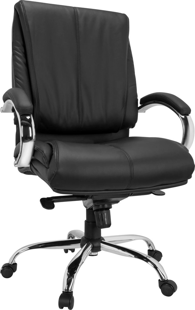 XXXLutz KANCELÁRSKE KRESLO, vzhľad kože, čierna MID.YOU - Online Only kancelárie - 001918069601