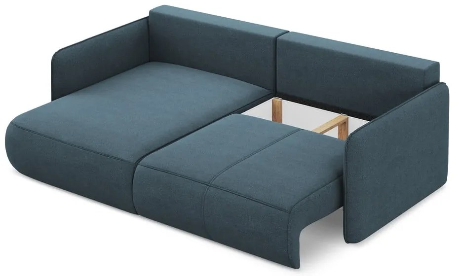 Modrá rozkladacia/s úložným priestorom rohová pohovka (ľavý roh) Nanea – Makamii