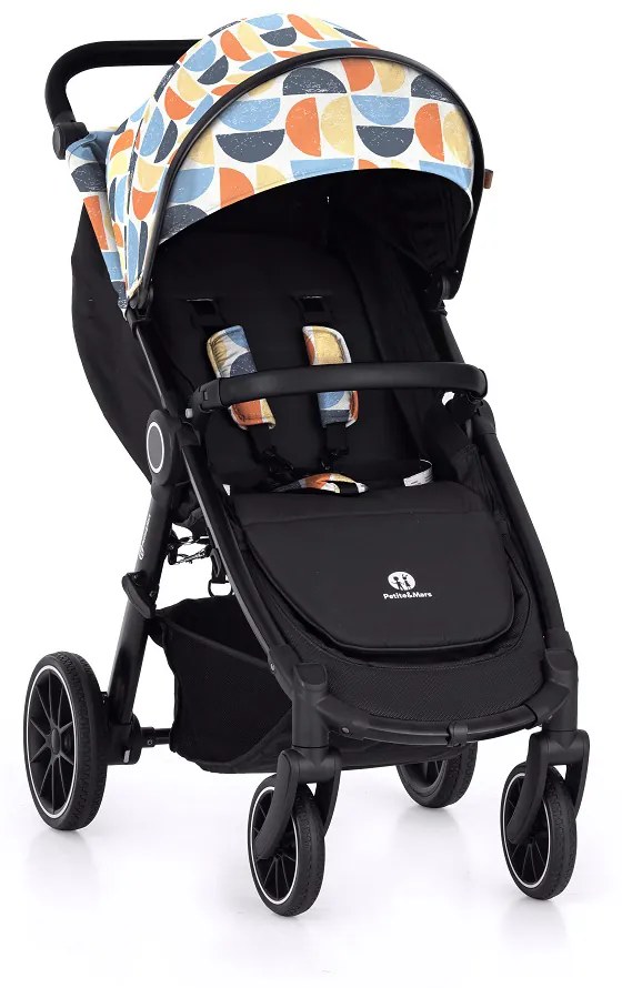 PETITE&MARS kočík Street+ RWS black + strieška limited 100 retro