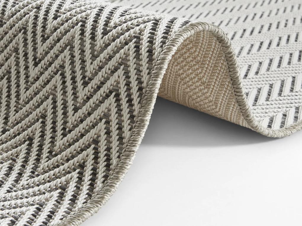 BT Carpet - Hanse Home koberce Behúň Nature 104268 Grey – na von aj na doma - 80x450 cm