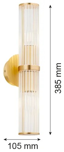 Argon 7203 - Nástenné svietidlo HAMPTON 2xE14/7W/230V zlatá