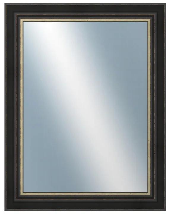 DANTIK - Zrkadlo v rámu, rozmer s rámom 70x90 cm z lišty GREECE čierna (2641)