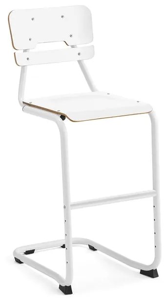 Školská stolička LEGERE I, V 650 mm, biela, biela