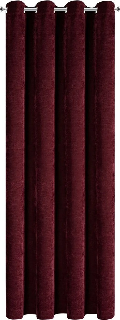 ZÁVES NA KRÚŽKOCH VANI 140X250 CM BORDOVÁ