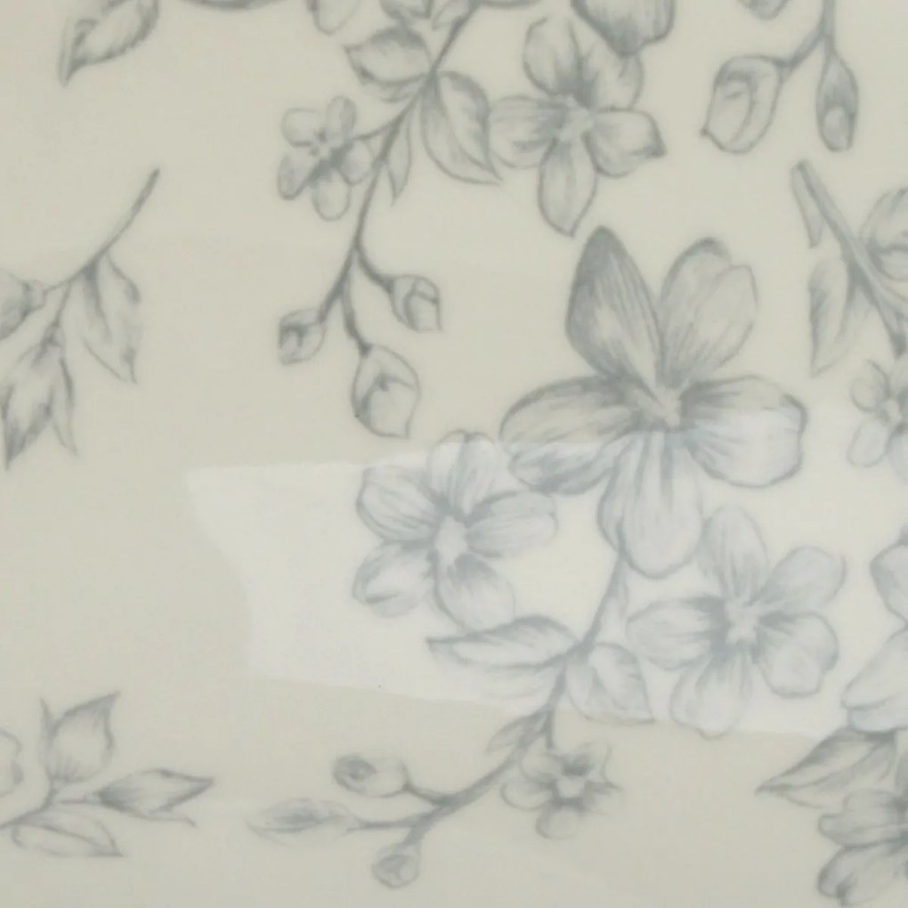 Keramická servírovacia misa Nežné kvety 20 cm, sivá