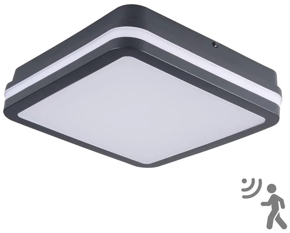 Brilagi - LED Vonkajšie svietidlo so senzorom BENE LED/18W/230V 22x22 cm IP54 BG0924