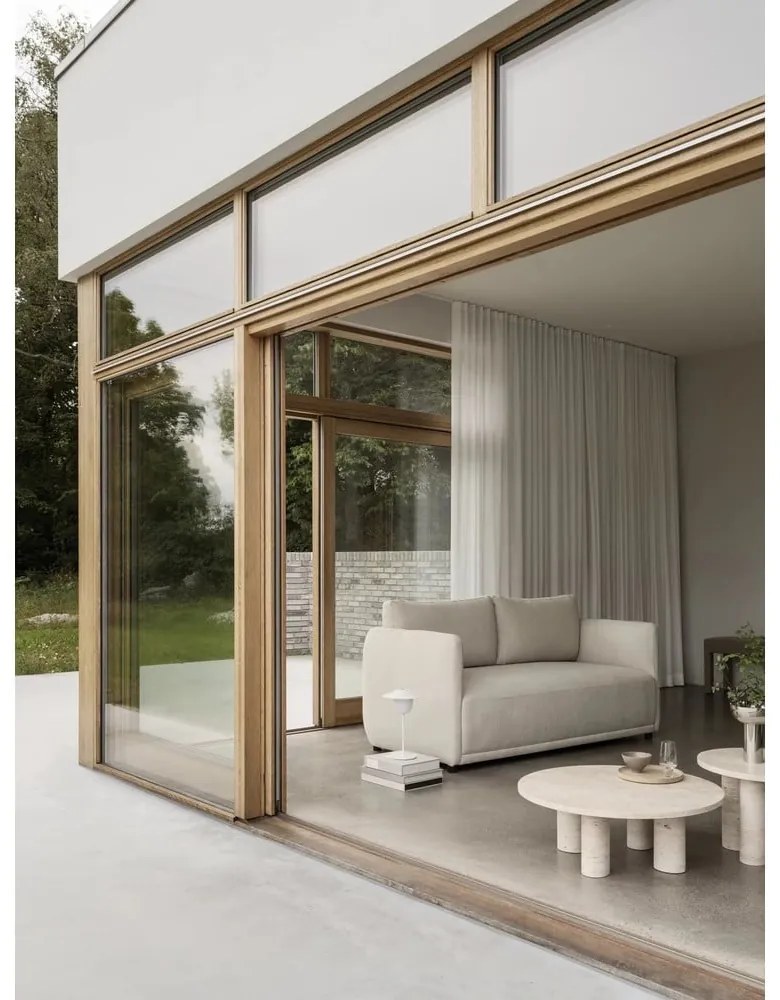 Béžový kamenný okrúhly konferenčný stolík ø 75 cm Volos – Blomus