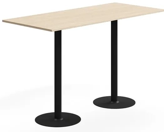 Barový stôl ALVA, 1800x800x1100 mm, HPL, čierna/breza