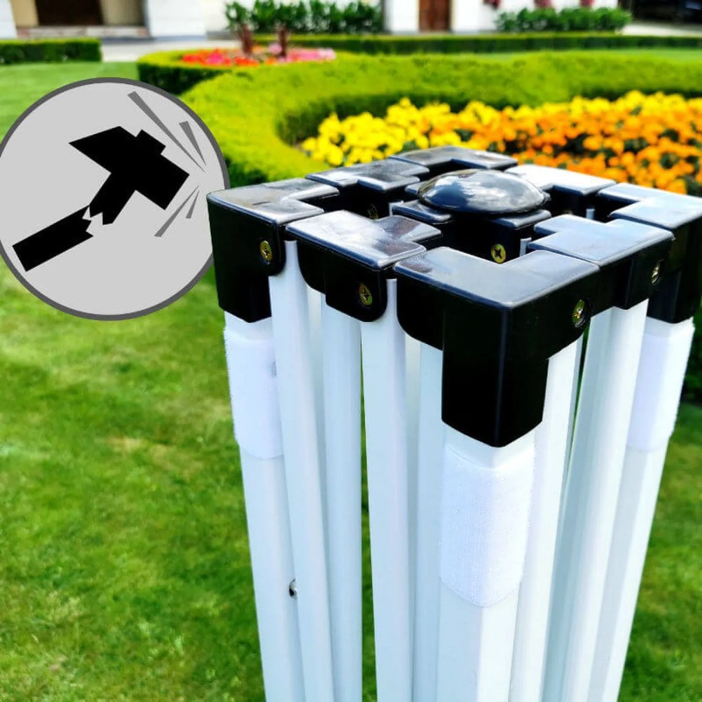 BRIMO Skladací altánok 3x3 m na Oslavy: Nepremokavá Ochrana a Bleskové Zloženie - s 3 stenami - Zelená 9