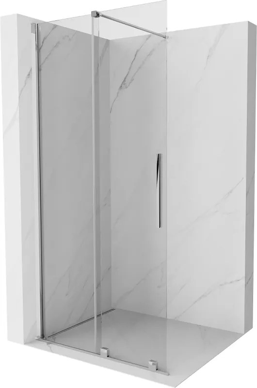Mexen Velar, posuvné dvere do otvoru typ Walk-In 120 cm, 8mm číre sklo, chrómová, 871-120-000-03-01