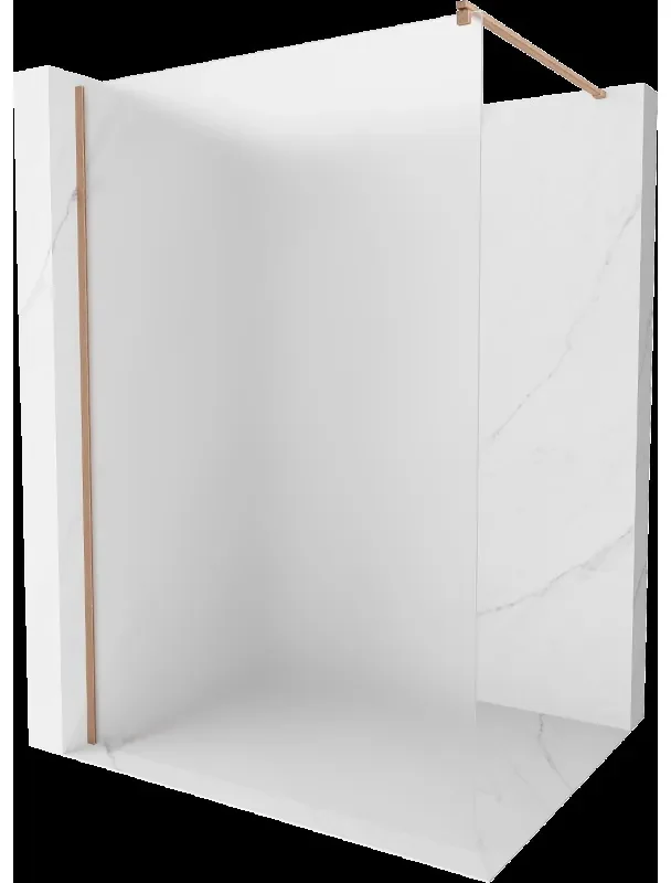 Mexen Kioto sprchová stena Walk-in 80 x 200 cm, mrazené sklo 8 mm, kartáčovaná meď - 800-080-101-65-30
