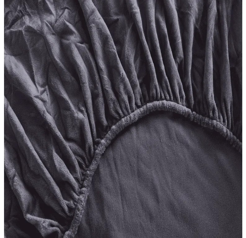 Plachta mikroplyš SOFT BRONE 90x200 cm antracitovo sivá
