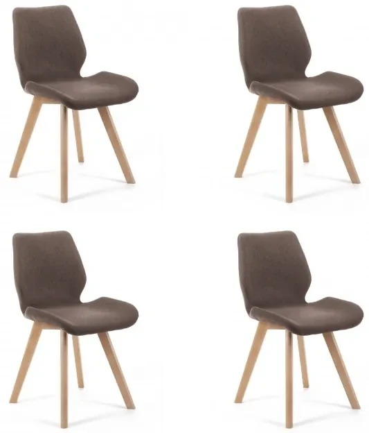 Set štyroch jedálenských stoličiek SJ.0159 hnedé